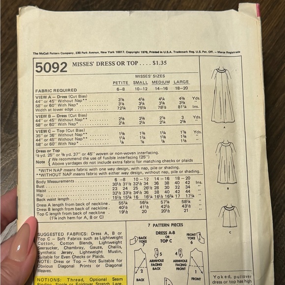 Vintage Lounging Pajamas and dress patterns 1970’s - Picture 7 of 7